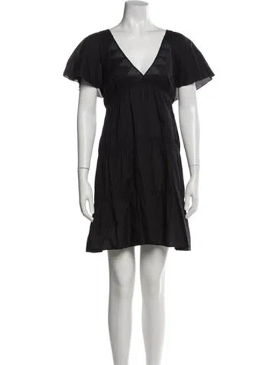 Pre-owned See By Chloé V-neck Mini Dress In Black