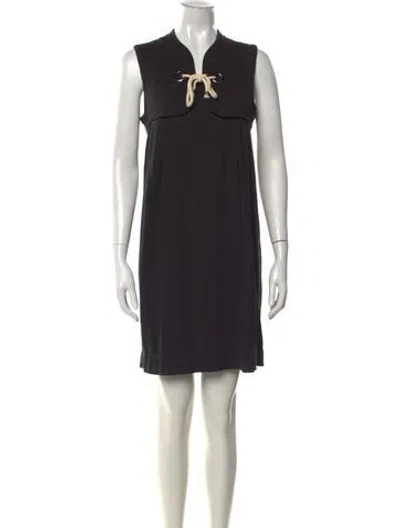 Pre-owned See By Chloé V-neck Mini Dress In Black