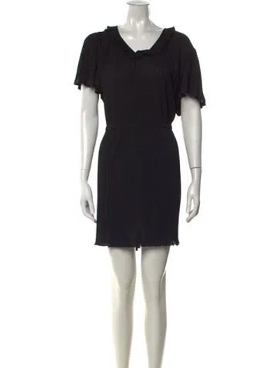Pre-owned See By Chloé V-neck Mini Dress In Black