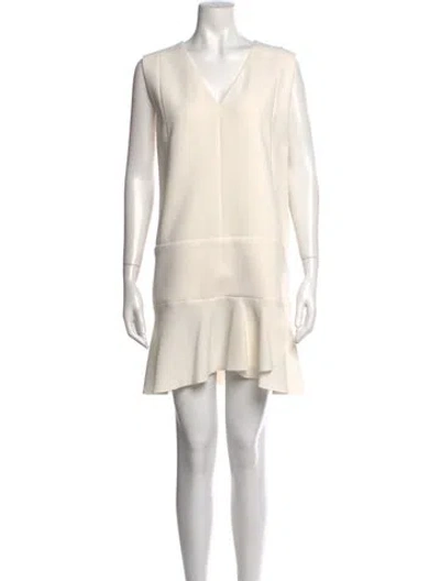 Pre-owned See By Chloé V-neck Mini Dress In White
