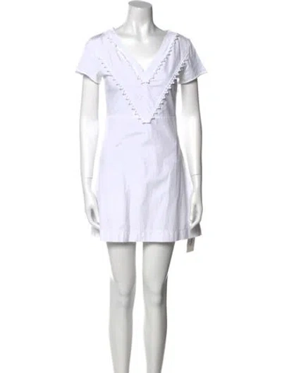 Pre-owned See By Chloé V-neck Mini Dress In White