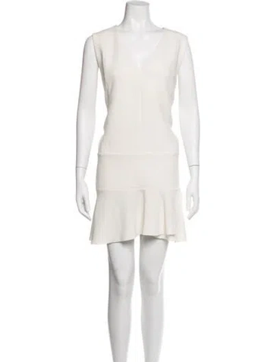 Pre-owned See By Chloé V-neck Mini Dress In White