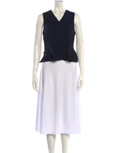 Pre-owned See By Chloé V-neck Sleeveless Top In Blue
