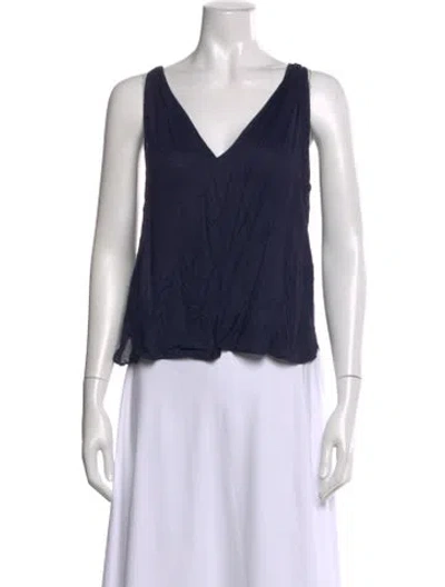 Pre-owned See By Chloé V-neck Sleeveless Top In Blue
