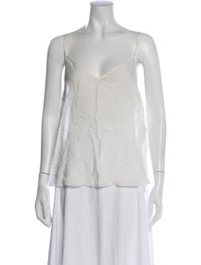 Pre-owned See By Chloé V-neck Sleeveless Top In White