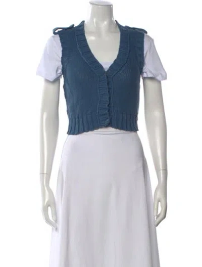 Pre-owned See By Chloé V-neck Sweater In Blue