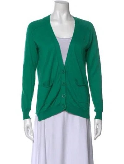 Pre-owned See By Chloé V-neck Sweater In Green