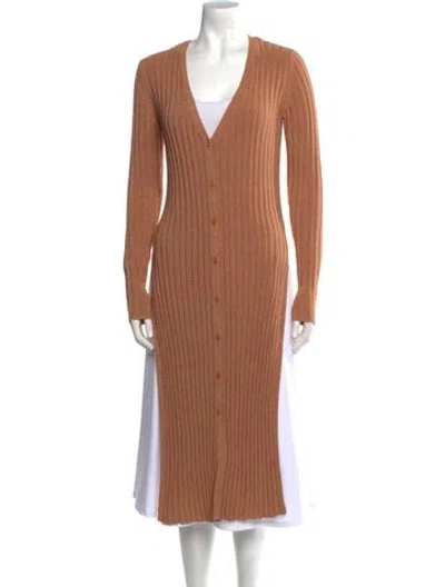 Pre-owned See By Chloé V-neck Sweater In Orange