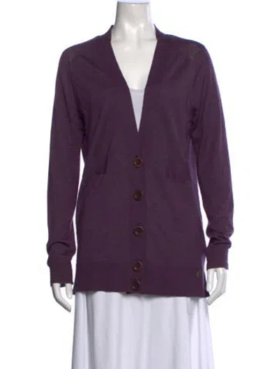Pre-owned See By Chloé V-neck Sweater In Purple