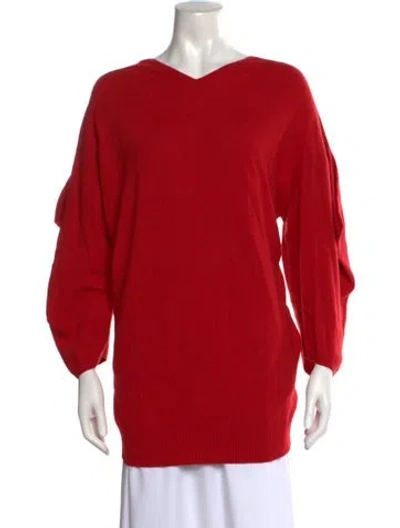 Pre-owned See By Chloé V-neck Sweater W/ Tags In Red
