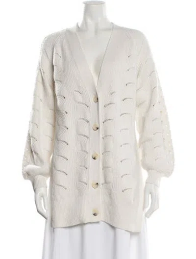 Pre-owned See By Chloé V-neck Sweater In White