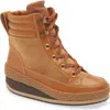 See By Chloé Tan Wedge Boots In Cuoio Crosta Nappa