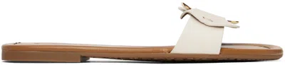 See By Chloé 5mm Chany Leather Sandal Flats In 101 Natural
