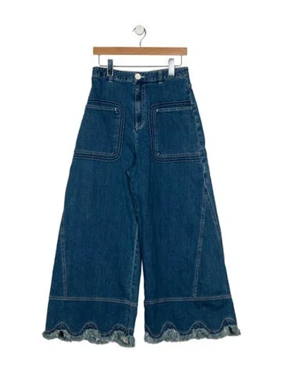 Pre-owned See By Chloé Wide Leg Pants In Blue