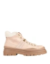 See By Chloé Woman Ankle Boots Beige Size 8 Leather In Beige