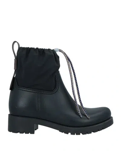 See By Chloé Woman Ankle Boots Black Size 7 Pvc - Polyvinyl Chloride, Nylon