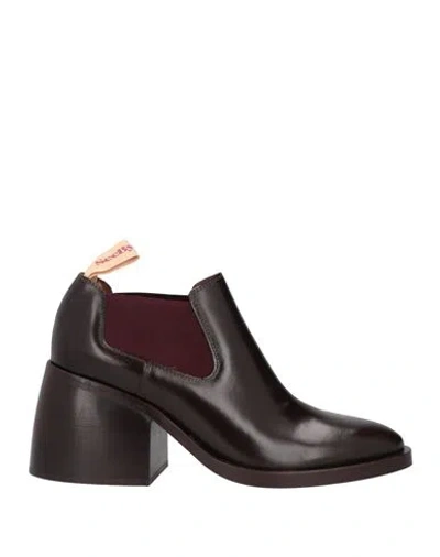 See By Chloé Woman Ankle Boots Cocoa Size 7 Soft Leather In Brown
