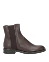 See By Chloé Woman Ankle Boots Dark Brown Size 7 Soft Leather, Textile Fibers
