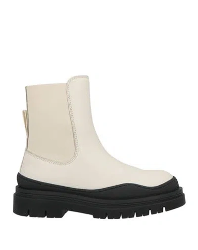 See By Chloé Chunky Sole Ankle Boots In White