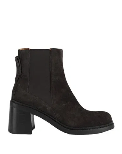 See By Chloé Woman Ankle Boots Lead Size 8 Calfskin In Grey