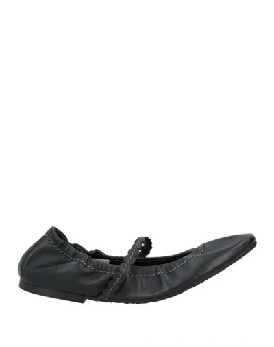 See By Chloé Kaddy Lambskin Mary Jane Ballerina Flats In Black