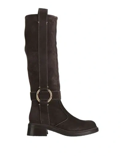 See By Chloé Woman Boot Dark Brown Size 8 Leather