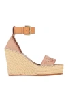 See By Chloé Woman Espadrilles Camel Size 7 Soft Leather In Beige