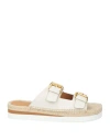 See By Chloé White Glyn Platform Espadrille Sandals In 139 Ivory