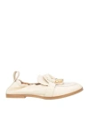See By Chloé Woman Loafers Ivory Size 7 Goat Skin In White