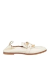 See By Chloé Woman Loafers Ivory Size 7 Goat Skin In White