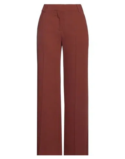 See By Chloé Woman Pants Chocolate Brown Size 6 Polyester