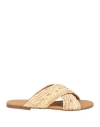 See By Chloé Jaicey Woven Crisscross Slide Sandals In Beige