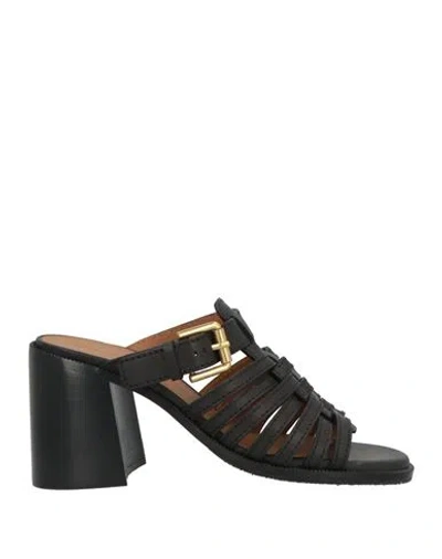 See By Chloé Woman Sandals Black Size 7 Leather