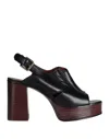 See By Chloé Woman Sandals Black Size 9 Goat Skin In Black