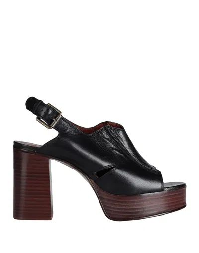 See By Chloé Woman Sandals Black Size 9 Goat Skin