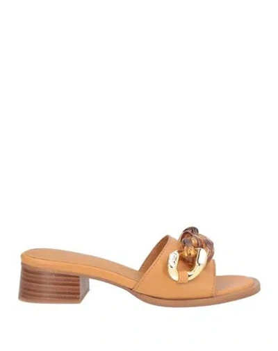 See By Chloé Woman Sandals Camel Size 6 Calfskin