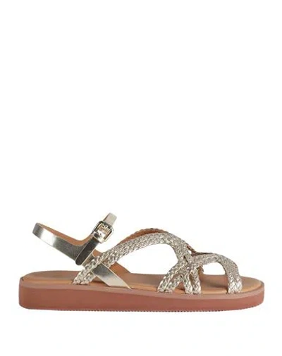 See By Chloé Woman Sandals Gold Size 8 Leather