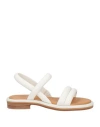 See By Chloé Woman Sandals Ivory Size 8 Lambskin In White