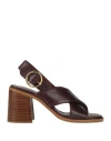 See By Chloé Woman Sandals Plum Size 7 Calfskin In Purple