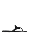 See By Chloé Woman Thong Sandal Black Size 6 Soft Leather In Black