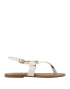 See By Chloé Woman Thong Sandal Ivory Size 8 Calfskin In White
