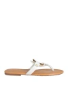 See By Chloé Hana Leather T-bar Sandals In Off White