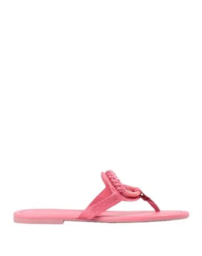 See By Chloé Woman Thong Sandal Pink Size 9 Soft Leather