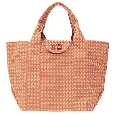 See By Chloé Women's Happy Orange "laetizia" Shopper Bag Tote Large