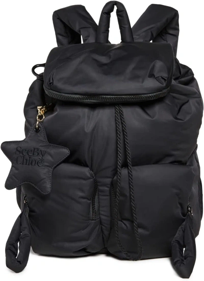 See By Chloé Gray Joy Rider Backpack In Black