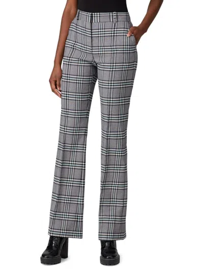 See By Chloé Women's Plaid Flare Pants In Grey