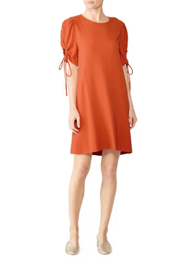 See By Chloé Women's Ruched Sleeve Mini Shift Dress In Red