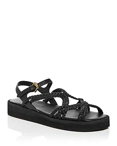 See By Chloé See By Chloe Women's Sansa Woven Strap Platform Sandals In Black