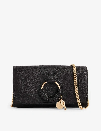 See By Chloé See By Chloe Womens Black Hana Leather Wallet-on-chain