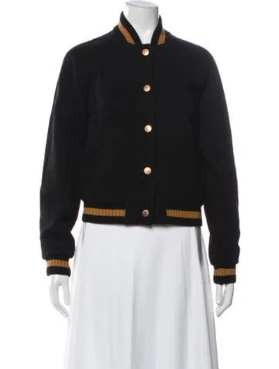 Pre-owned See By Chloé Wool Bomber Jacket In Black